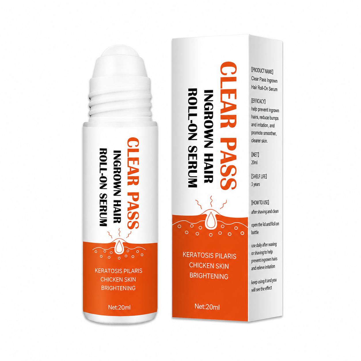 Clear Pass Ingrown Hair Roll-On Serum
